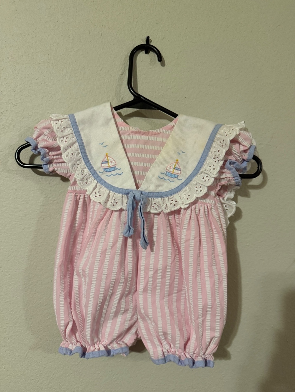 Vintage baby tag girls outfit 12m